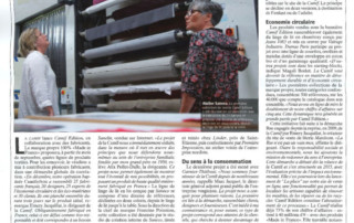 Article Saneco dans le journal du textile